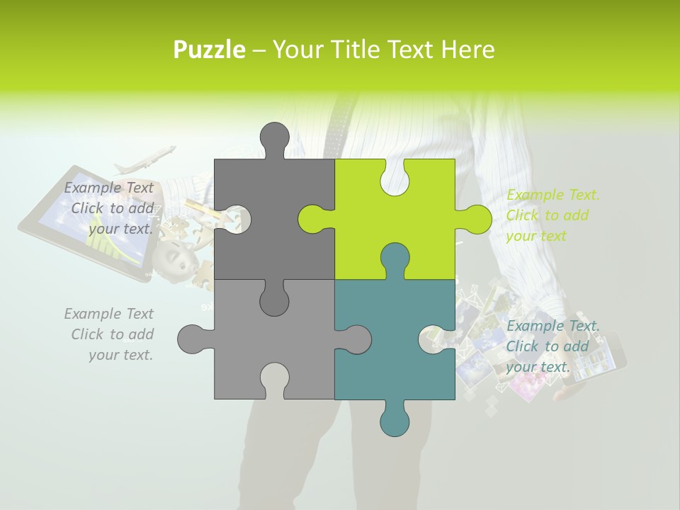 Newspaper Tablet Focus PowerPoint Template