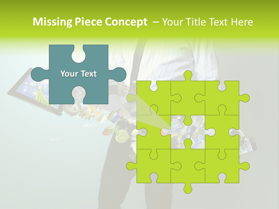 Newspaper Tablet Focus PowerPoint Template