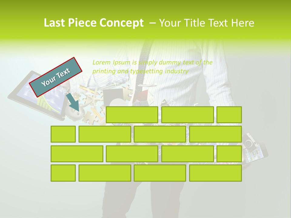 Newspaper Tablet Focus PowerPoint Template