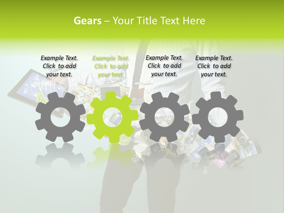 Newspaper Tablet Focus PowerPoint Template