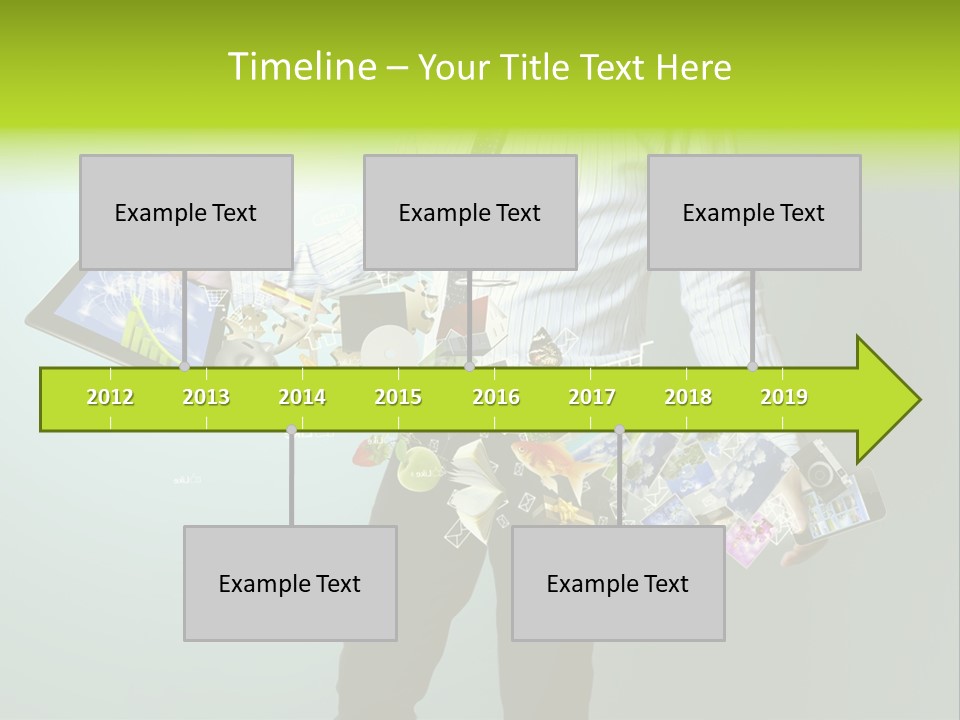 Newspaper Tablet Focus PowerPoint Template