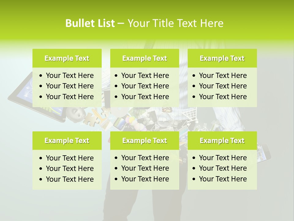 Newspaper Tablet Focus PowerPoint Template