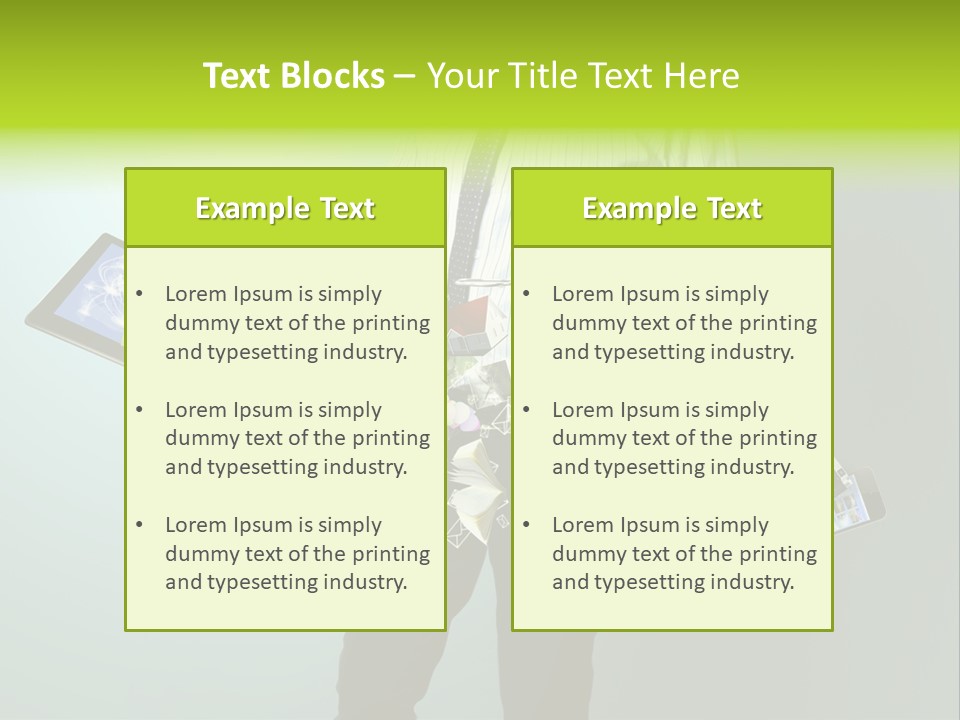 Newspaper Tablet Focus PowerPoint Template