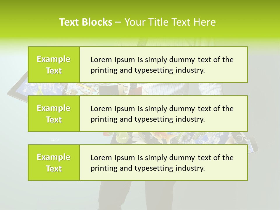 Newspaper Tablet Focus PowerPoint Template