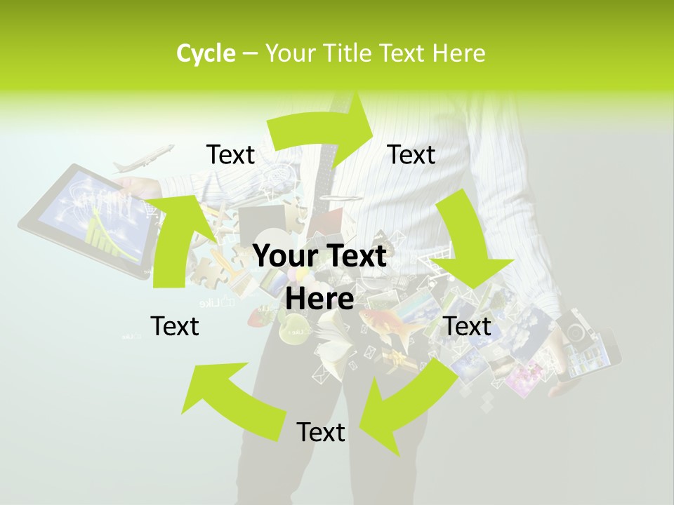 Newspaper Tablet Focus PowerPoint Template