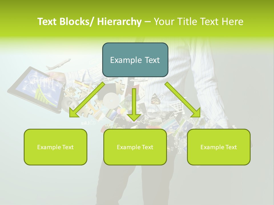 Newspaper Tablet Focus PowerPoint Template