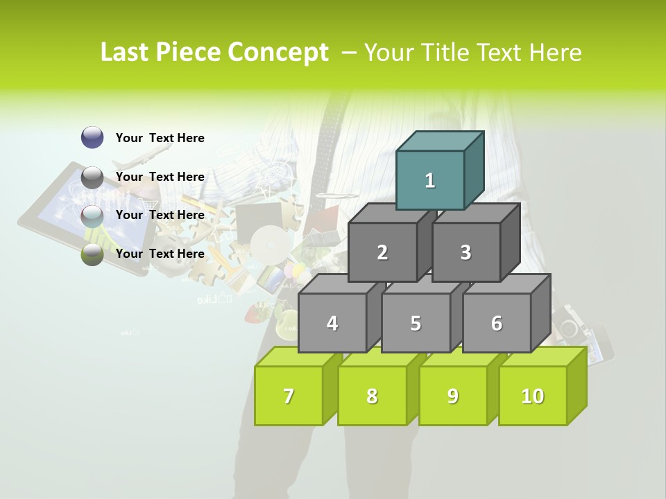Newspaper Tablet Focus PowerPoint Template