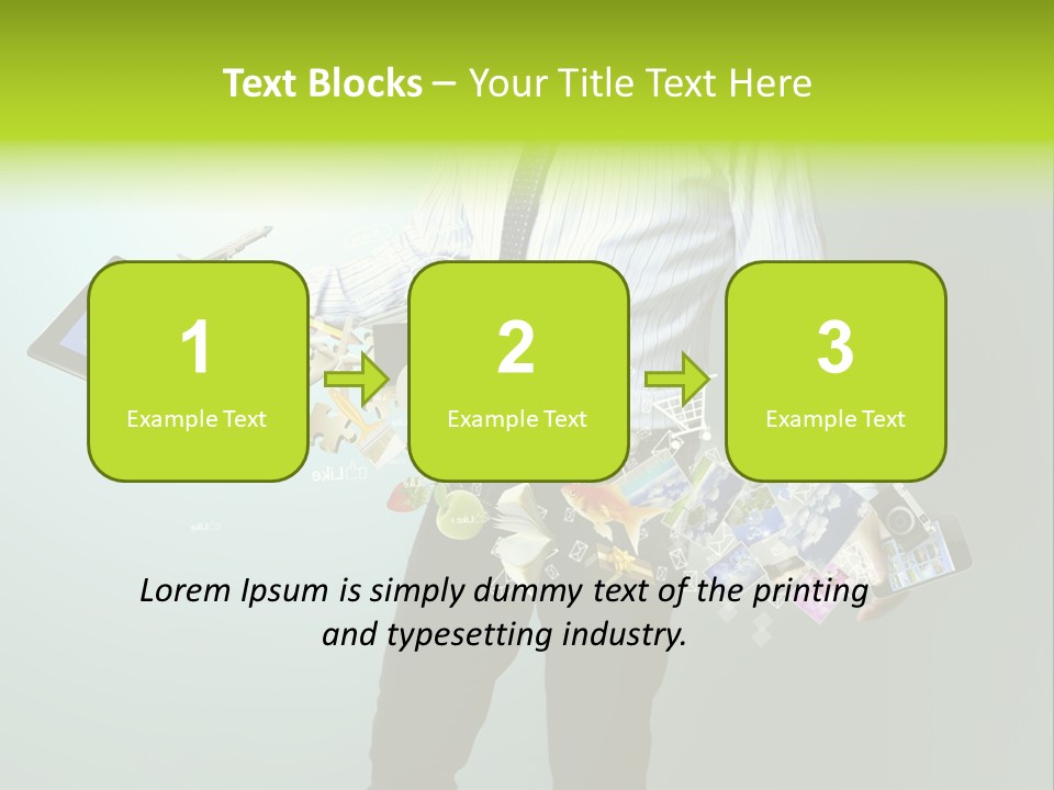 Newspaper Tablet Focus PowerPoint Template