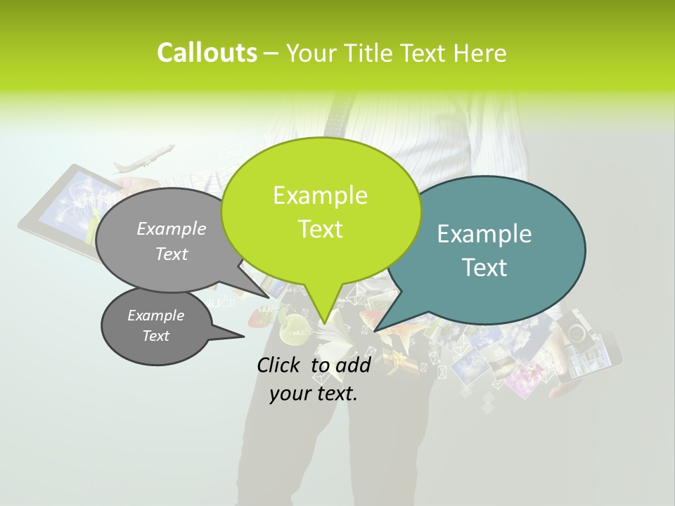 Newspaper Tablet Focus PowerPoint Template