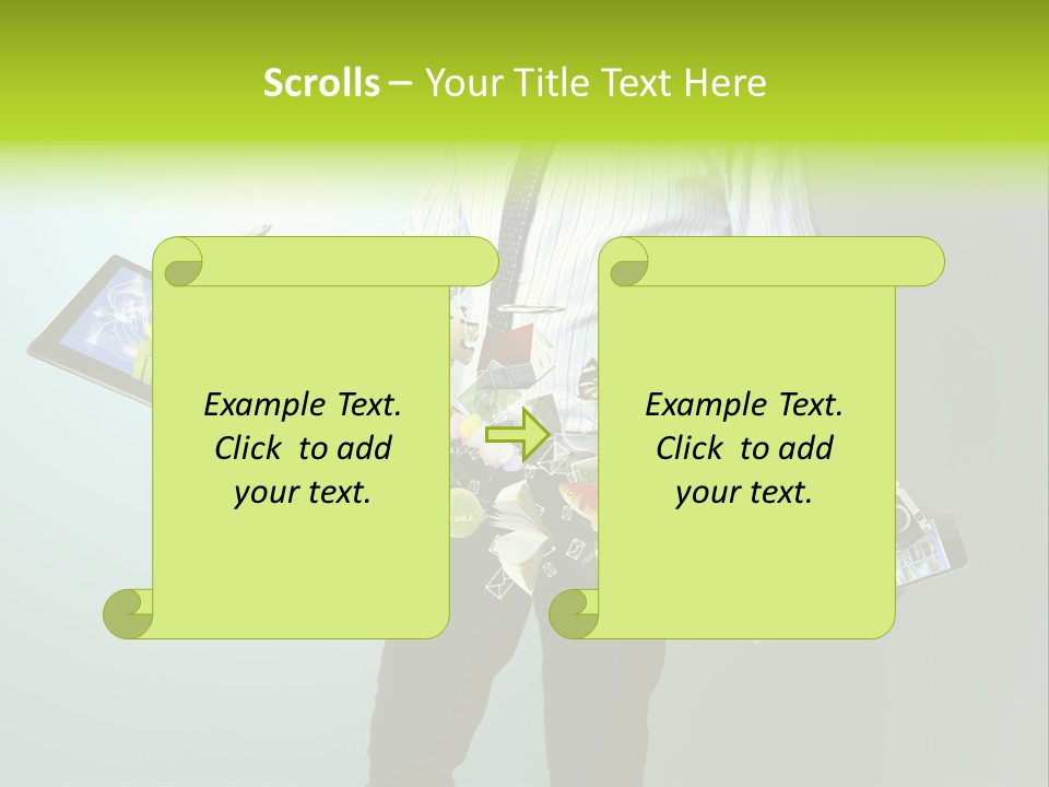 Newspaper Tablet Focus PowerPoint Template