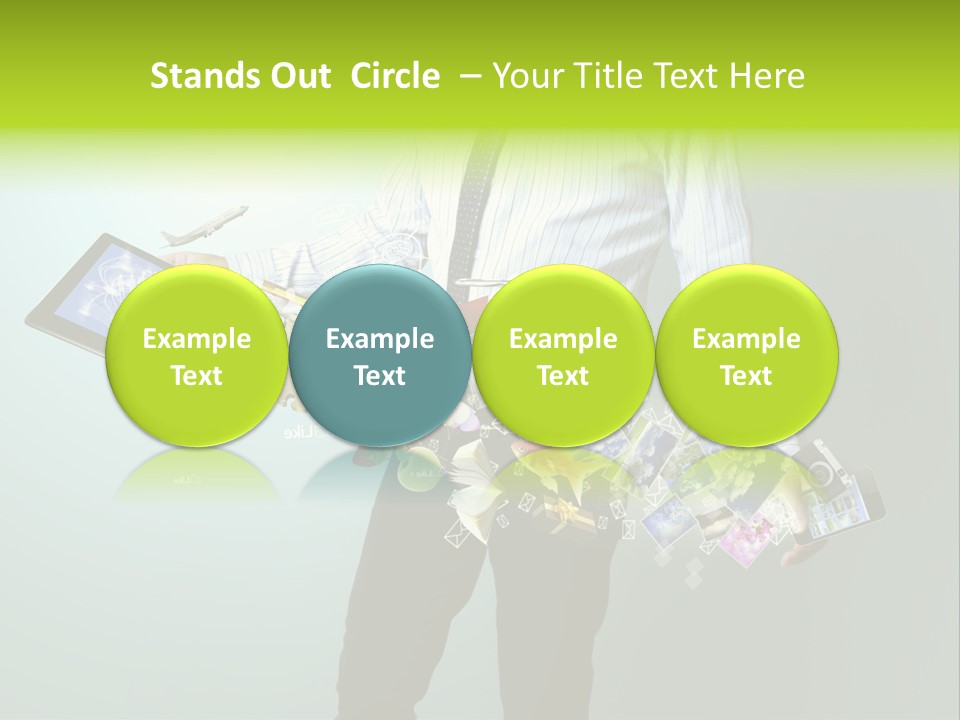 Newspaper Tablet Focus PowerPoint Template