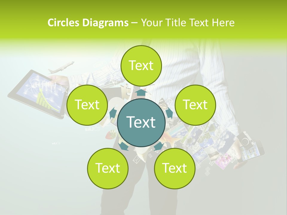 Newspaper Tablet Focus PowerPoint Template