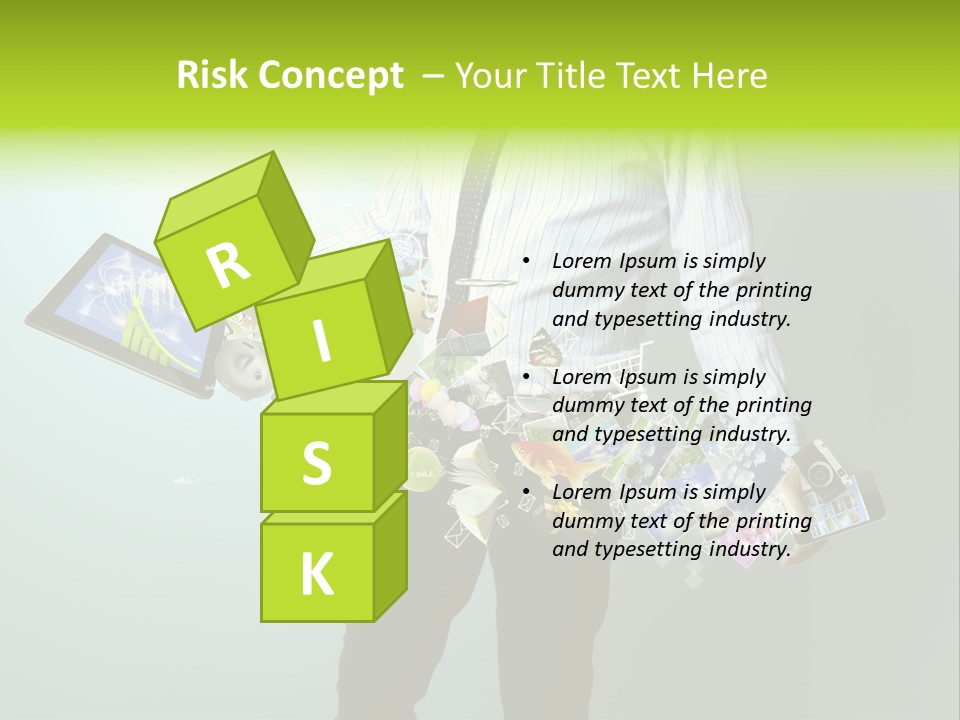 Newspaper Tablet Focus PowerPoint Template