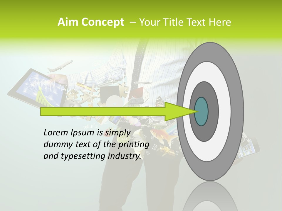 Newspaper Tablet Focus PowerPoint Template