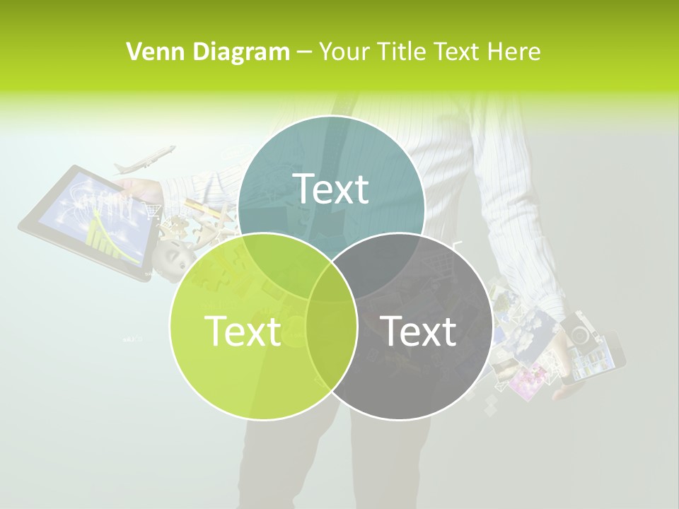 Newspaper Tablet Focus PowerPoint Template