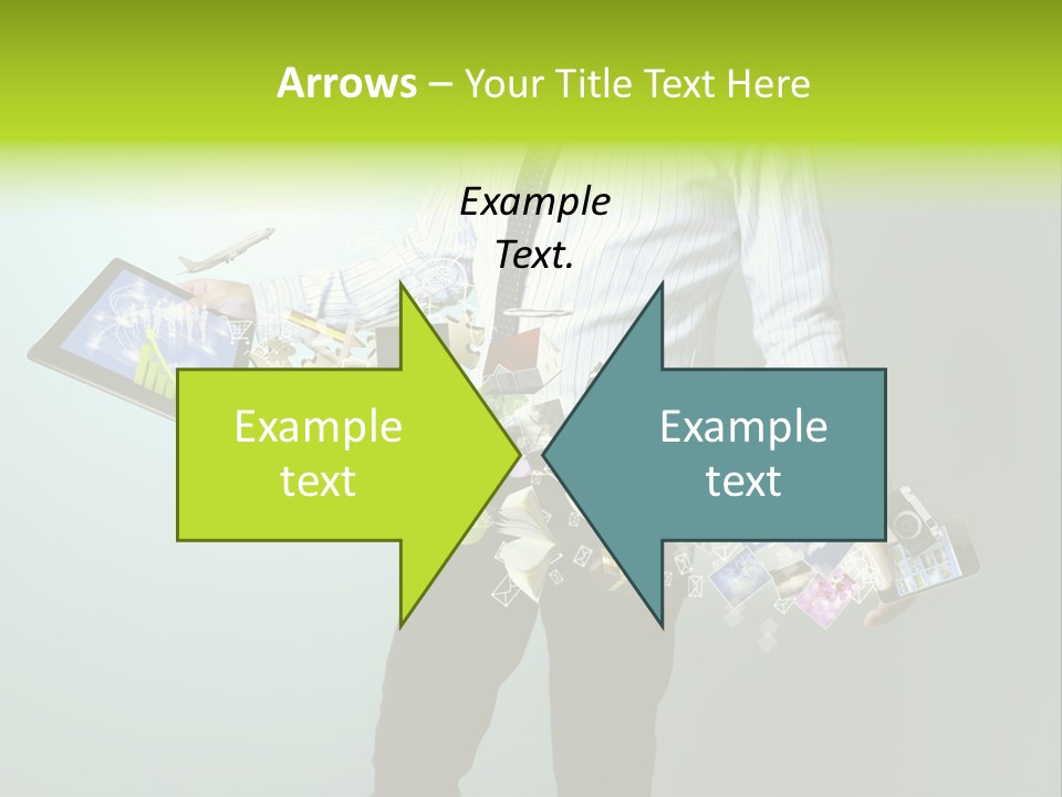 Newspaper Tablet Focus PowerPoint Template