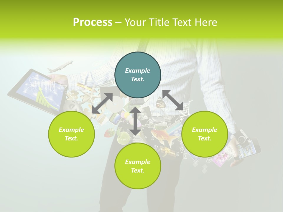 Newspaper Tablet Focus PowerPoint Template