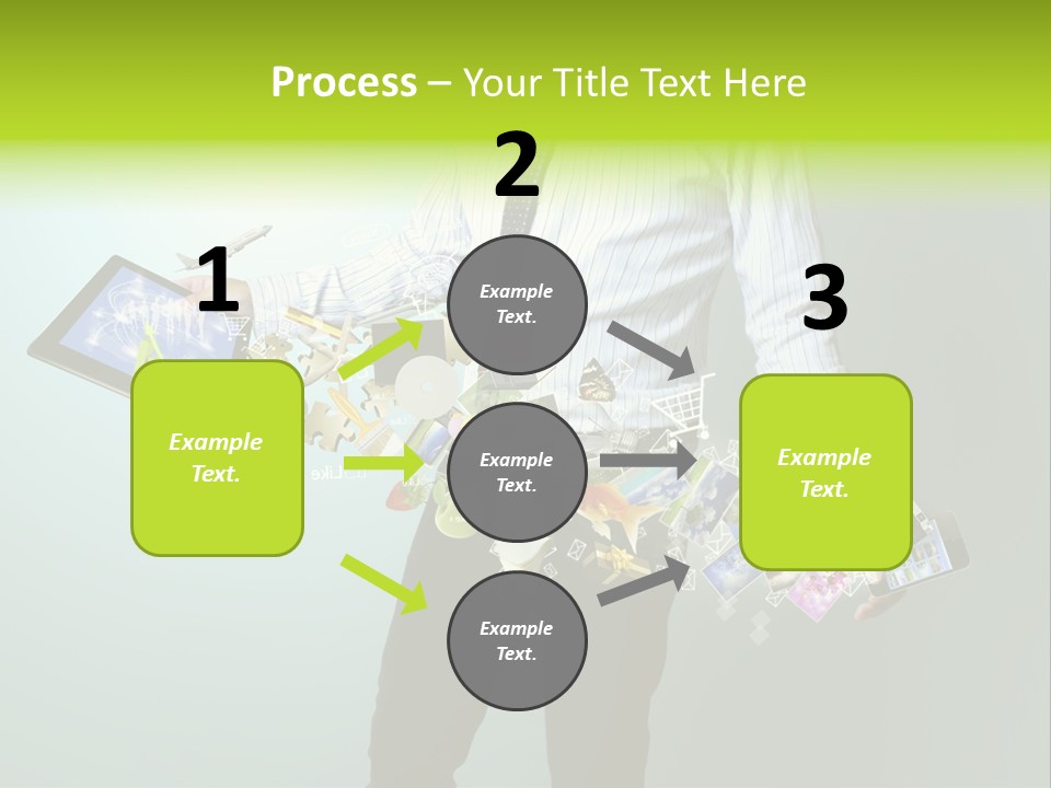 Newspaper Tablet Focus PowerPoint Template