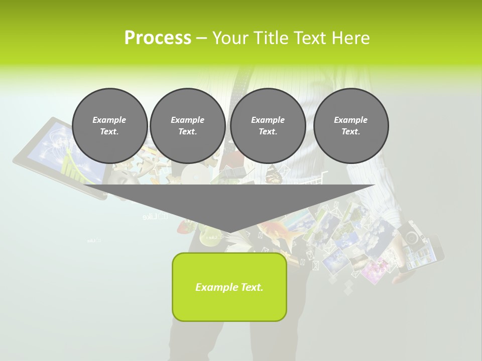 Newspaper Tablet Focus PowerPoint Template