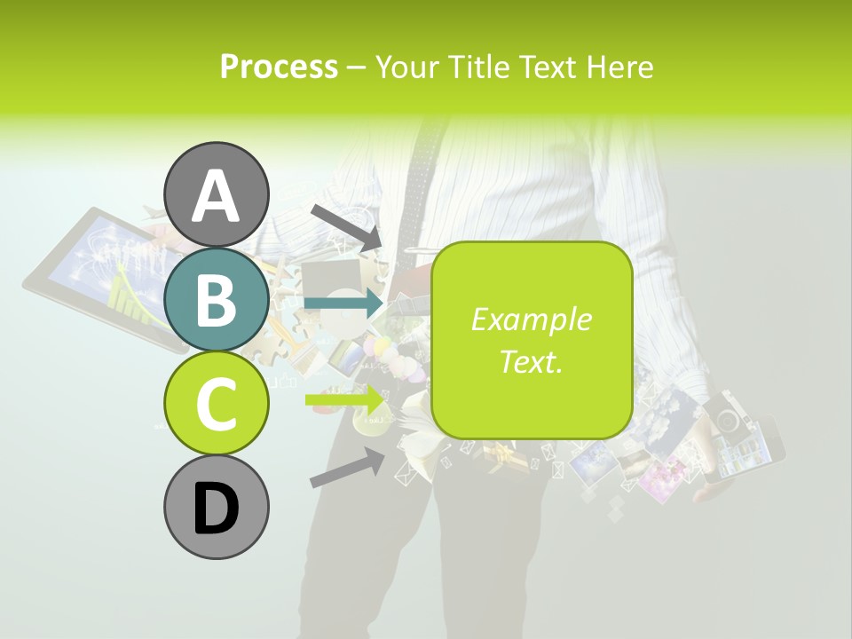 Newspaper Tablet Focus PowerPoint Template