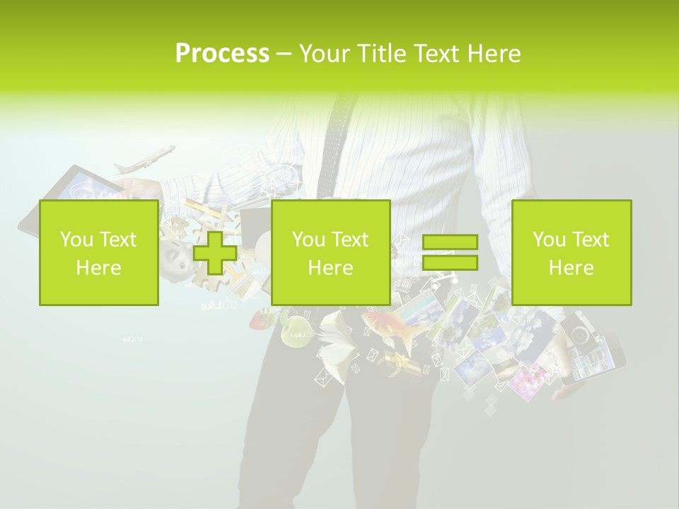 Newspaper Tablet Focus PowerPoint Template