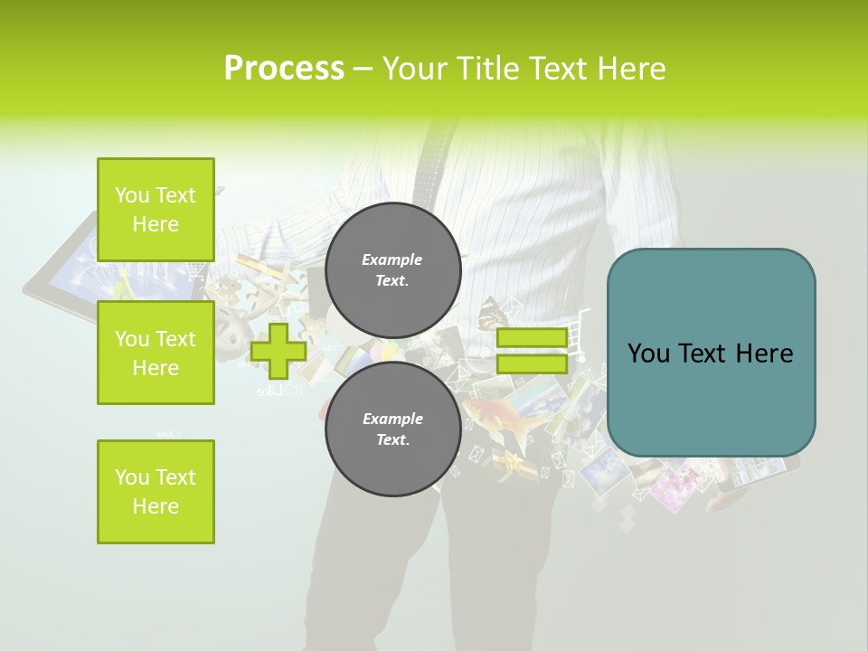 Newspaper Tablet Focus PowerPoint Template
