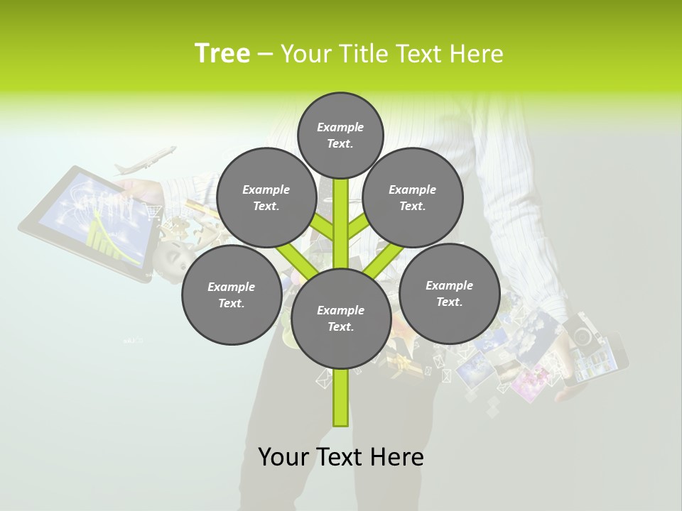 Newspaper Tablet Focus PowerPoint Template