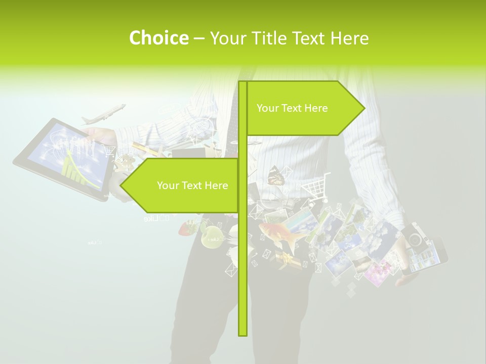 Newspaper Tablet Focus PowerPoint Template