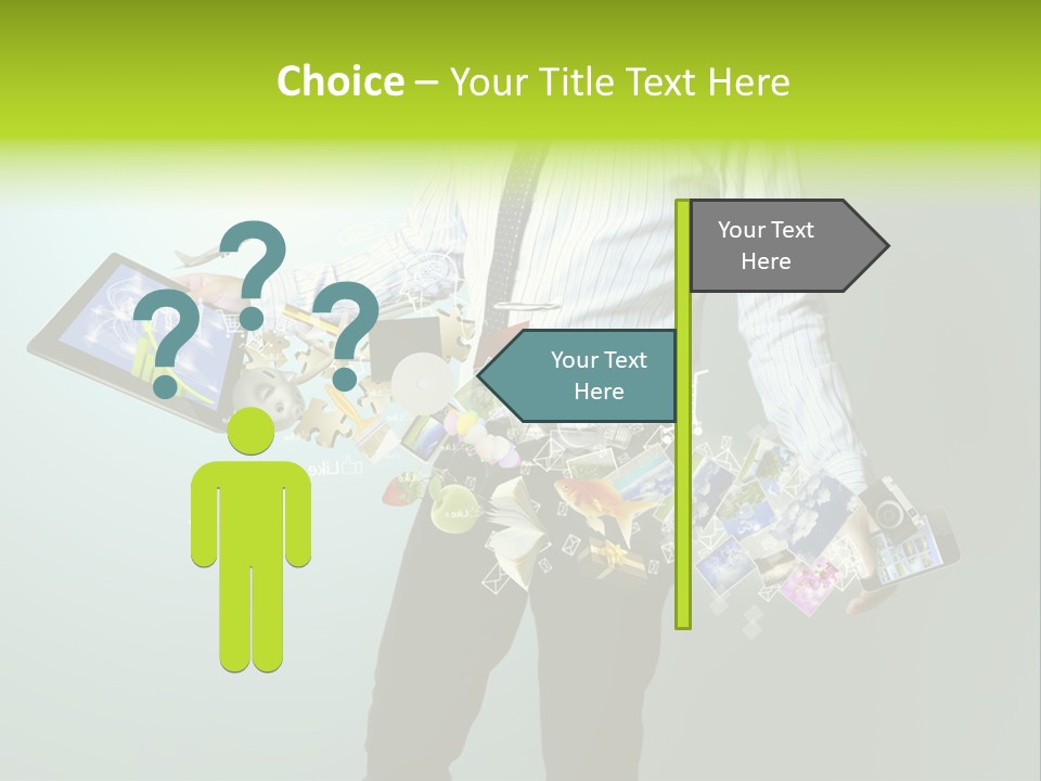 Newspaper Tablet Focus PowerPoint Template
