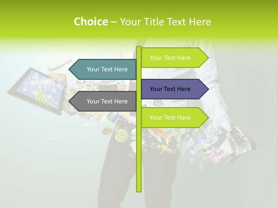 Newspaper Tablet Focus PowerPoint Template