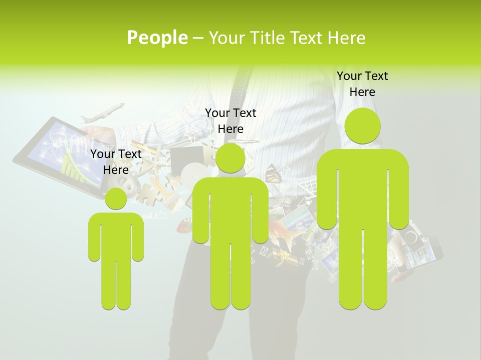 Newspaper Tablet Focus PowerPoint Template