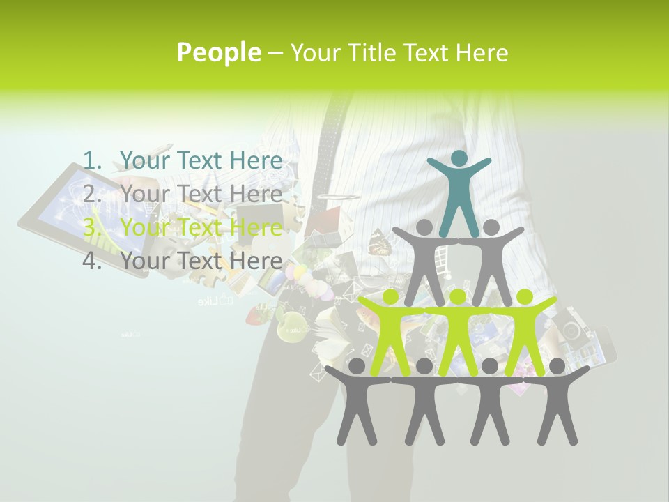 Newspaper Tablet Focus PowerPoint Template