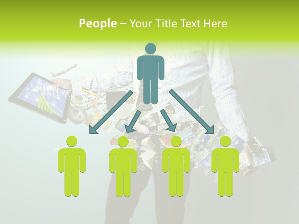 Newspaper Tablet Focus PowerPoint Template