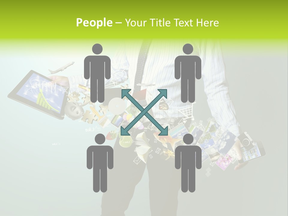 Newspaper Tablet Focus PowerPoint Template