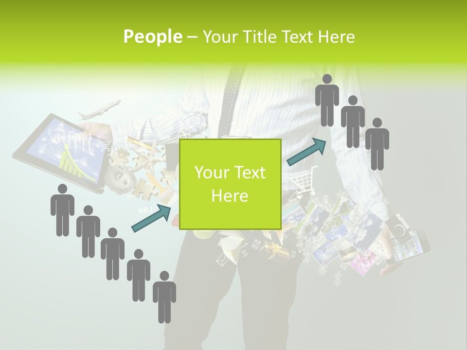 Newspaper Tablet Focus PowerPoint Template