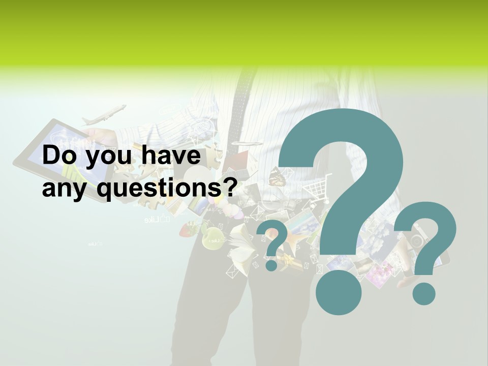 Newspaper Tablet Focus PowerPoint Template