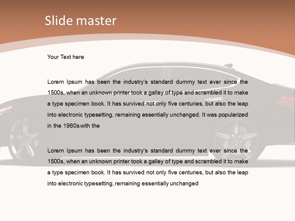 Automobile Background Elegance PowerPoint Template