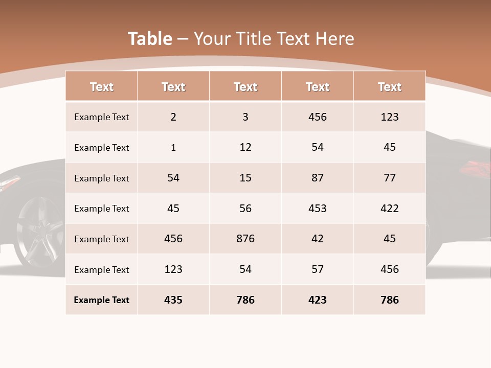 Automobile Background Elegance PowerPoint Template