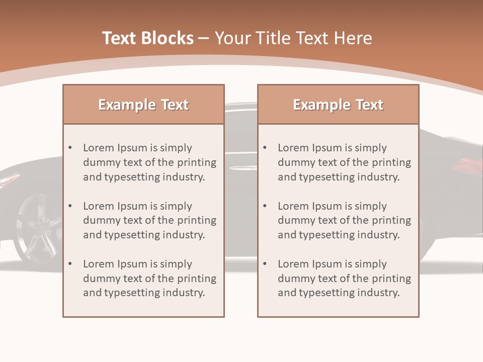 Automobile Background Elegance PowerPoint Template