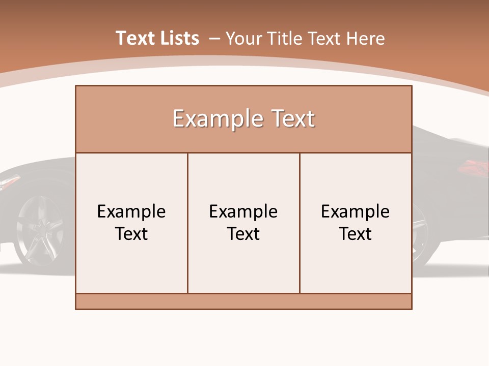 Automobile Background Elegance PowerPoint Template