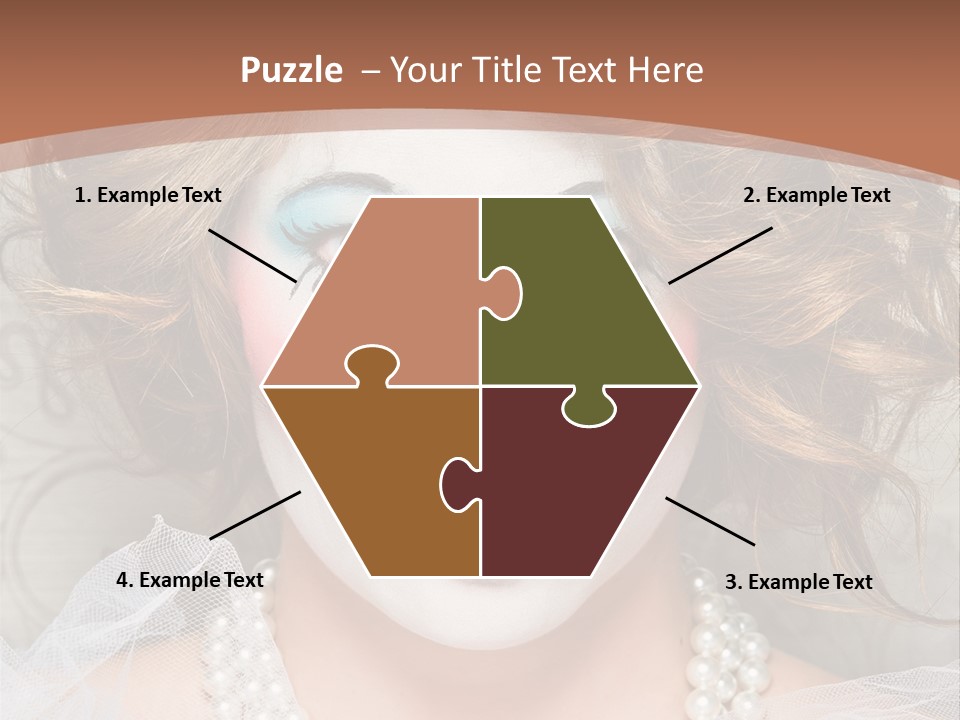 Female Hair Clown PowerPoint Template