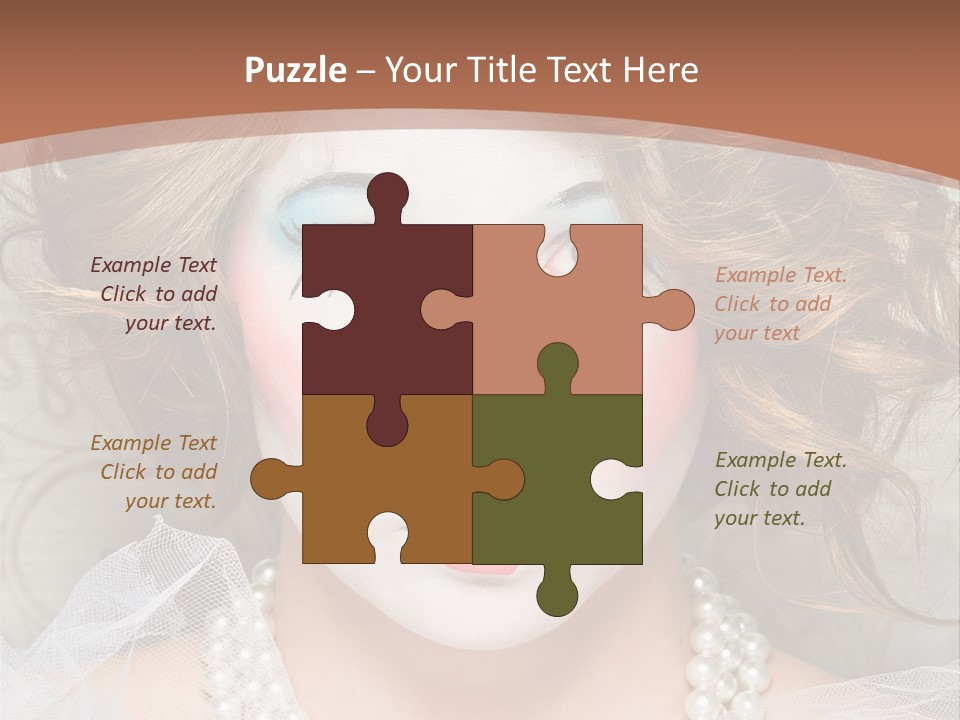 Female Hair Clown PowerPoint Template