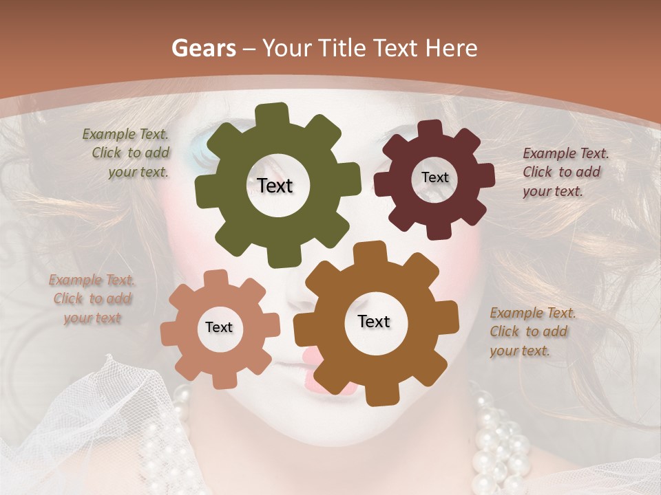 Female Hair Clown PowerPoint Template