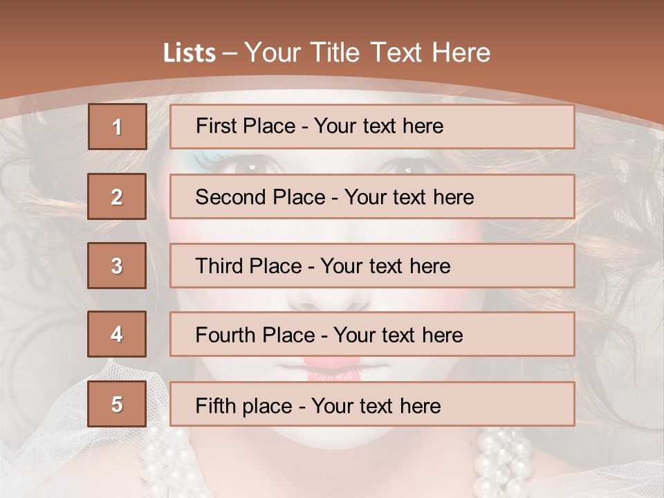 Female Hair Clown PowerPoint Template