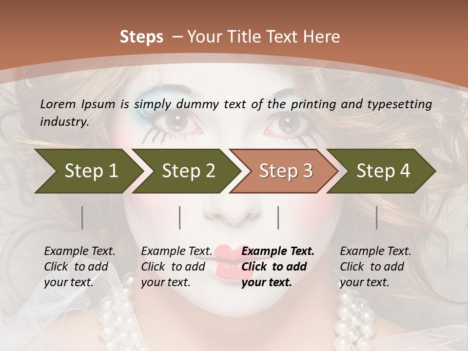 Female Hair Clown PowerPoint Template