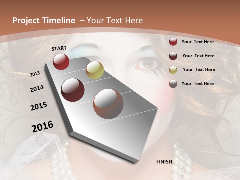 Female Hair Clown PowerPoint Template