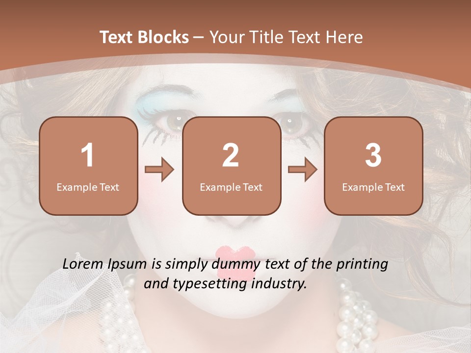 Female Hair Clown PowerPoint Template