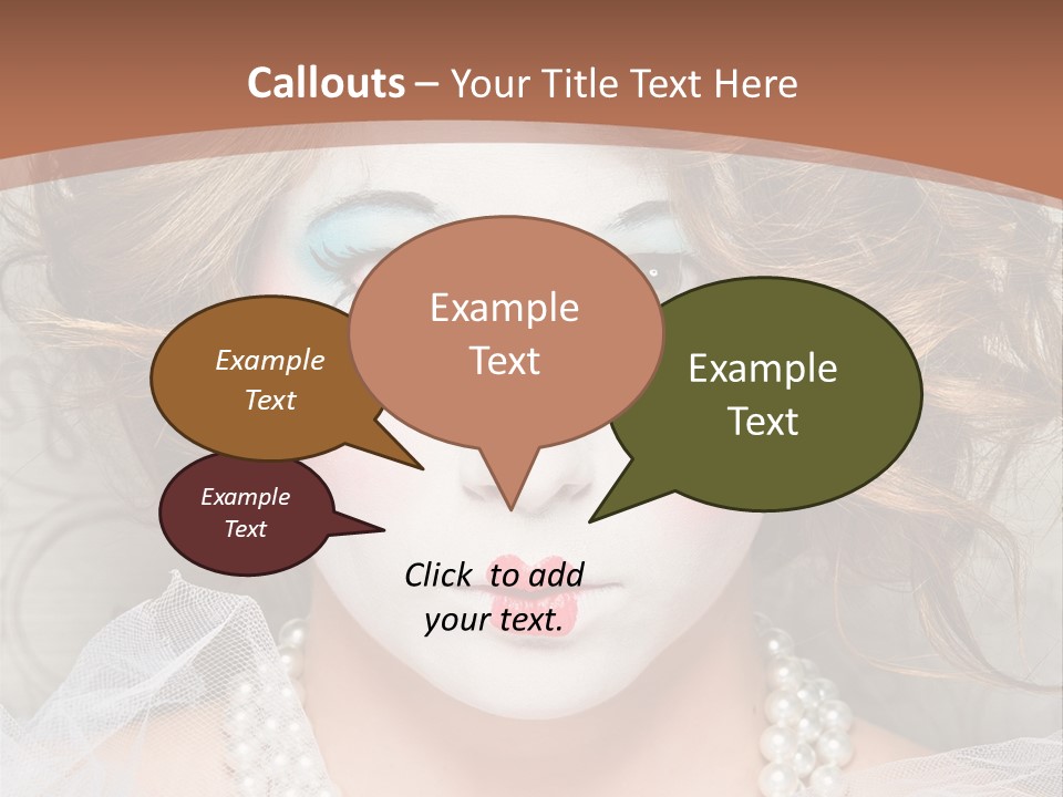 Female Hair Clown PowerPoint Template