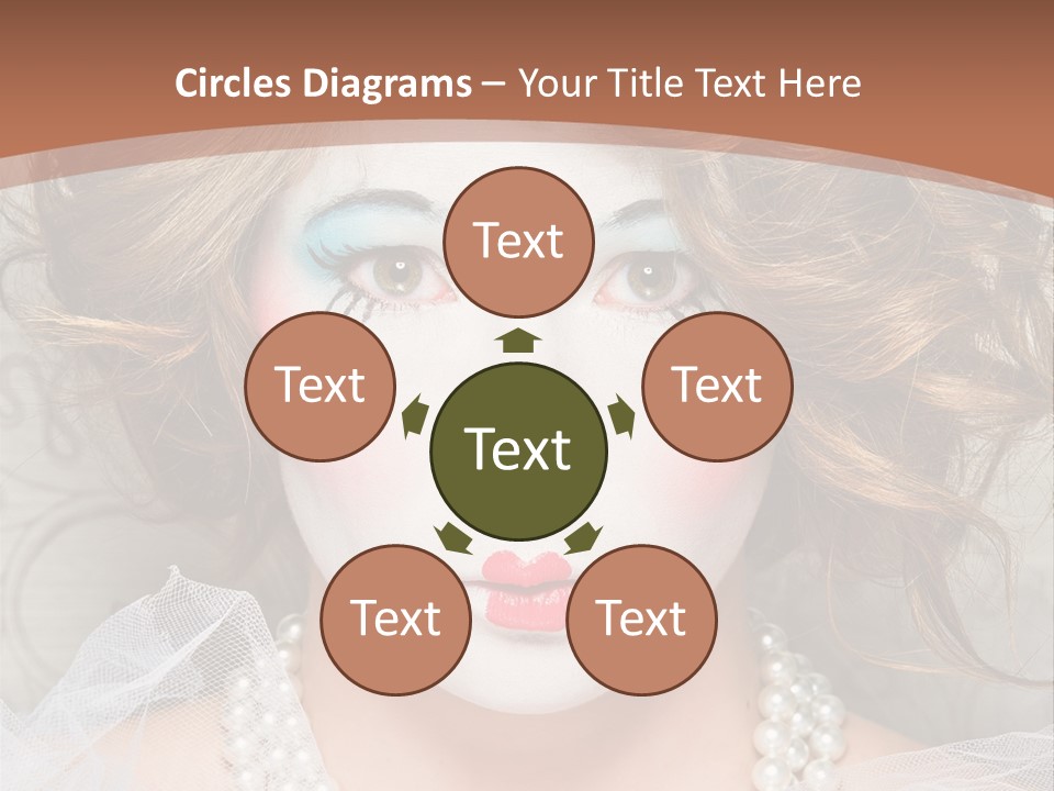 Female Hair Clown PowerPoint Template