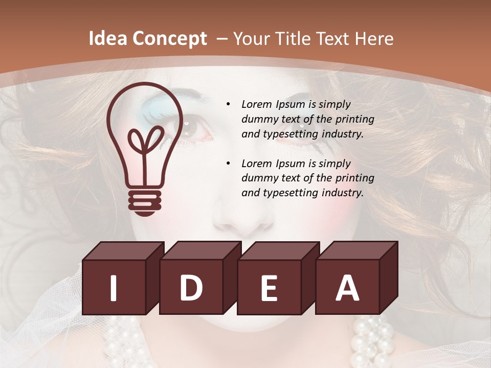 Female Hair Clown PowerPoint Template